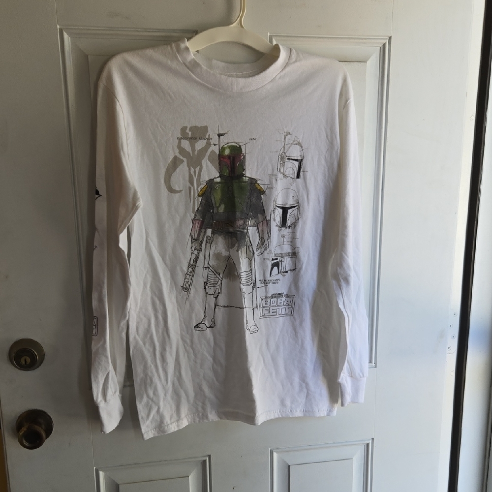 Star Wars Boba Fett Long Sleeve Tee - White